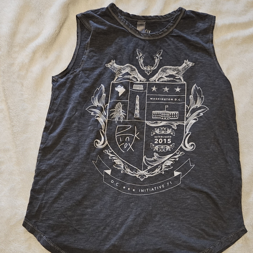 Pink Fox Gray Tank Top